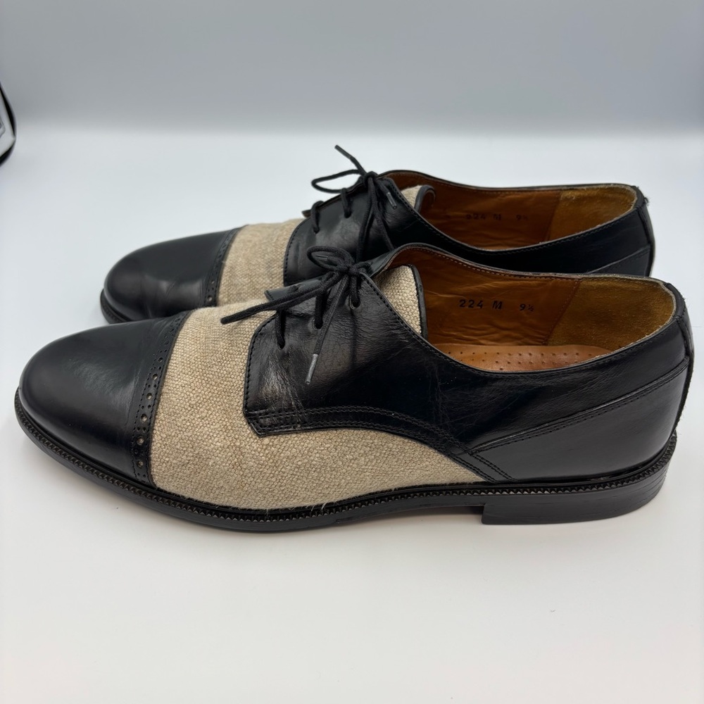 Stanley Blacker Italian Leather Men's Oxford Shoes 9.5